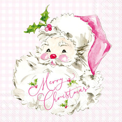 Pink Santa Cocktail Napkins