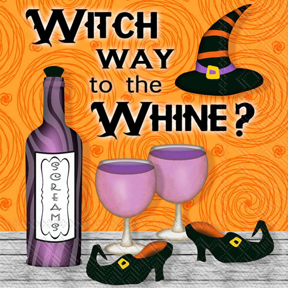 Witch Way To The Whine Cocktail Napkins