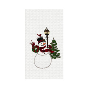 Snowman & Cardinal Kitchen Towel