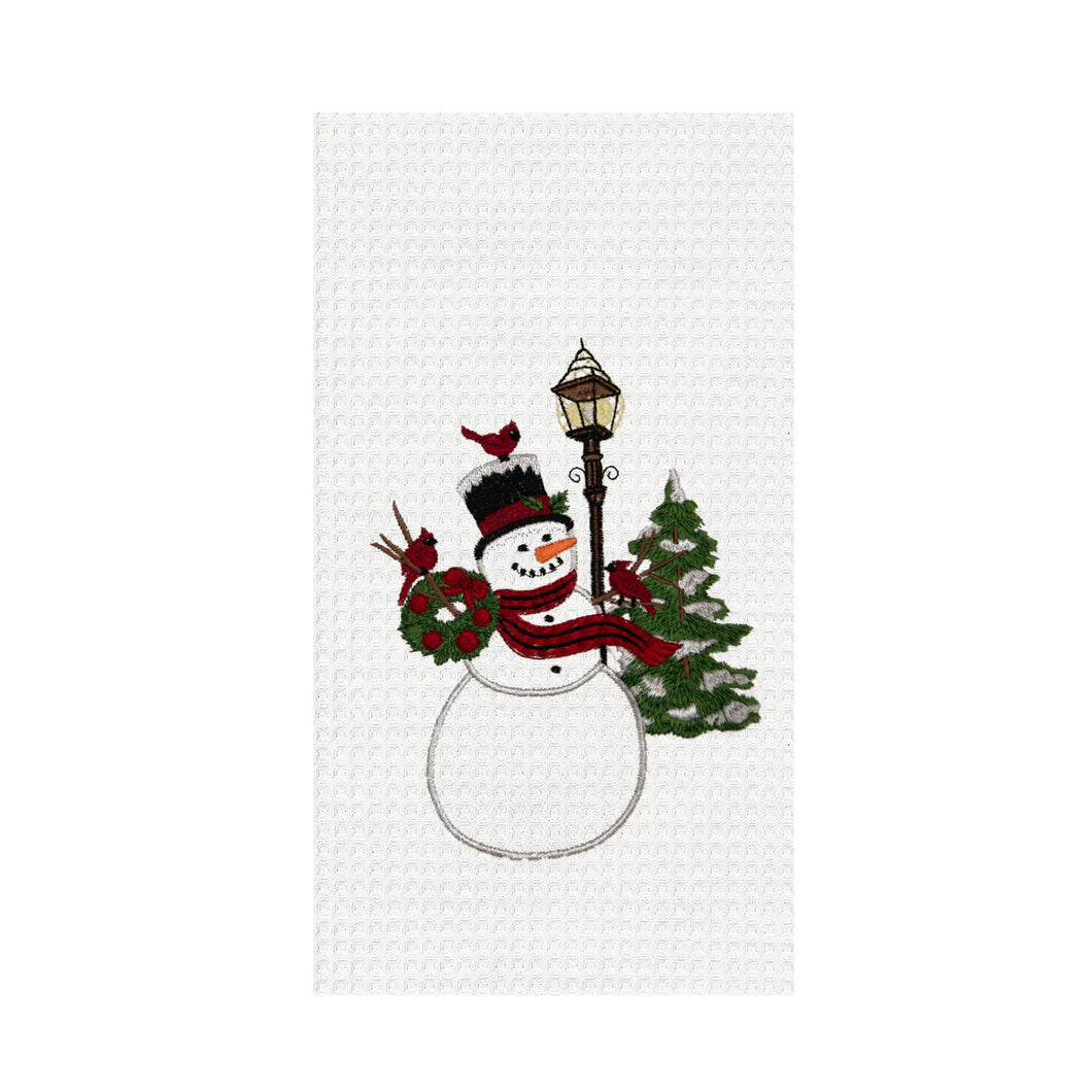 Snowman & Cardinal Kitchen Towel