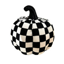 Load image into Gallery viewer, Black and White Checked Pumpkin
