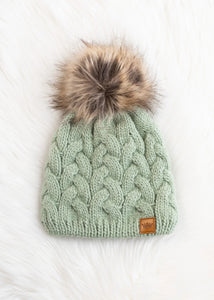 Mint Braided Hat