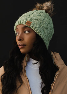 Mint Braided Hat