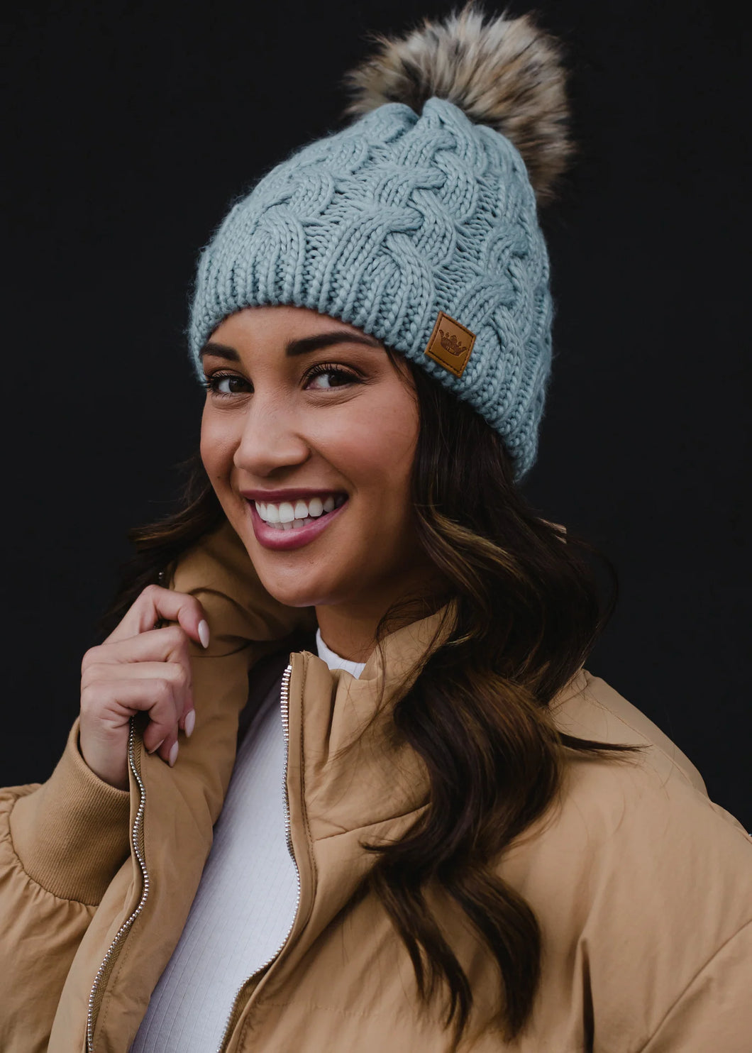 Dusty Blue Braided Hat