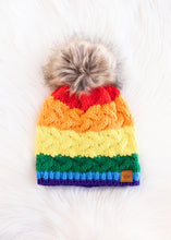 Load image into Gallery viewer, Classic Rainbow Stripe Hat
