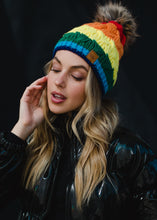 Load image into Gallery viewer, Classic Rainbow Stripe Hat
