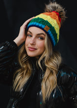 Load image into Gallery viewer, Classic Rainbow Stripe Hat
