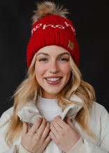 Load image into Gallery viewer, Ho Ho Ho Pom Hat
