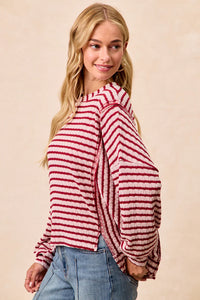 Hello Stranger Top Burgandy