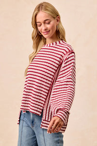 Hello Stranger Top Burgandy