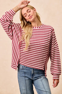 Hello Stranger Top Burgandy
