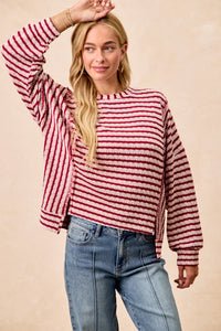 Hello Stranger Top Burgandy