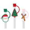 Christmas Cameos Straw Topper Set