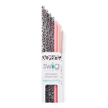 Load image into Gallery viewer, Leopard &amp; Blush Reusable Straws
