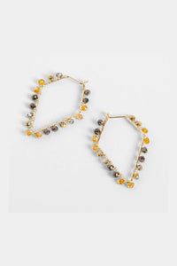 Pentagon Beaded Earrings
