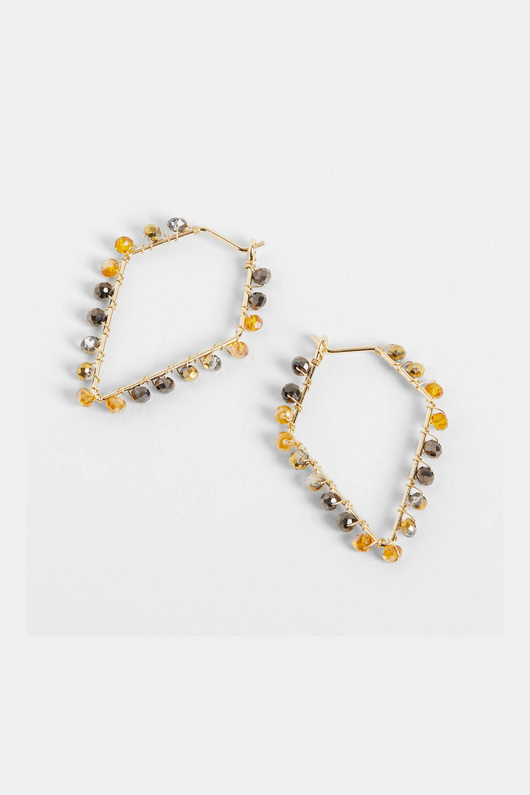 Pentagon Beaded Earrings