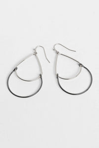 Double Teardrop Oval Earrings