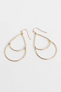 Double Teardrop Oval Earrings