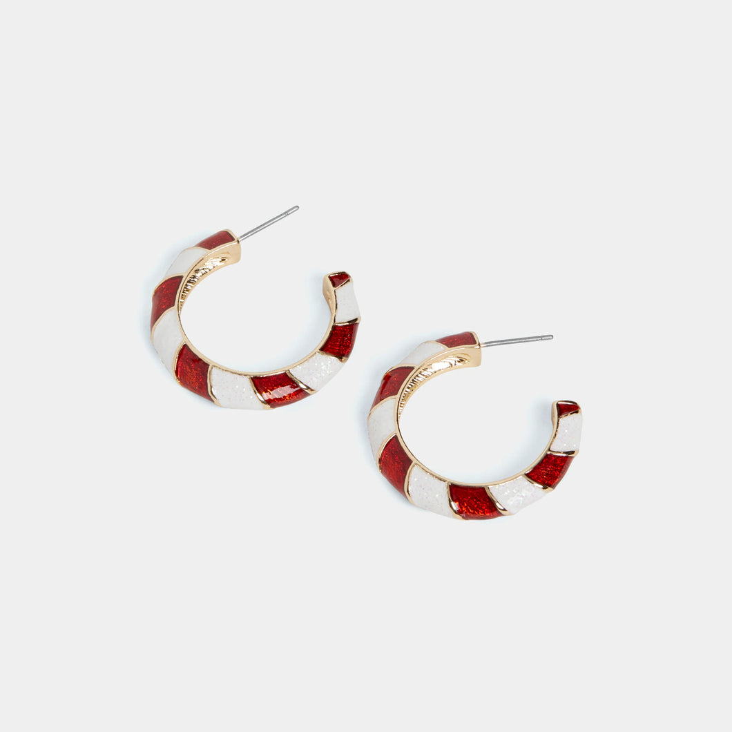 Peppermint Hoop Earrings