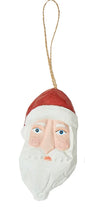 Load image into Gallery viewer, Carved Wood Santa Ornament
