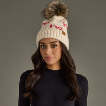Load image into Gallery viewer, Red Ho HoHo Pom Hat

