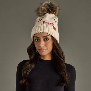 Red Ho HoHo Pom Hat