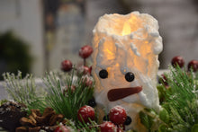 Load image into Gallery viewer, Snowman Bumpy LED Candle
