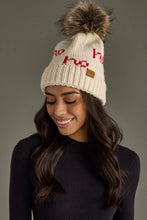 Load image into Gallery viewer, Red Ho HoHo Pom Hat
