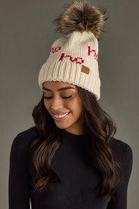 Red Ho HoHo Pom Hat