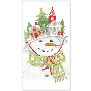 Paper Hat Snowman Towel