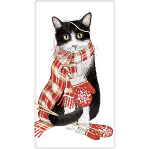 Red Scarf Cat Towel