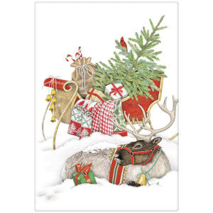 Reindeer Sleigh Towel