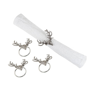 Silver Deer Napkin Rings