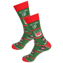 Load image into Gallery viewer, Bottoms Up Bourbon Christmas Socks
