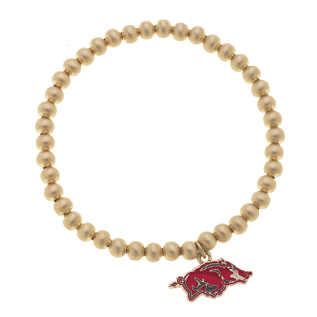 Arkansas Razorback Ball Bracelet