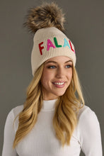 Load image into Gallery viewer, Beige Fa La La Pom Hat
