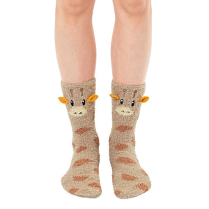 Fuzzy Giraffe Slippers/Socks