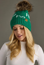 Load image into Gallery viewer, Green &amp; White HOHOHO Hat
