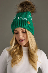 Green & White HOHOHO Hat