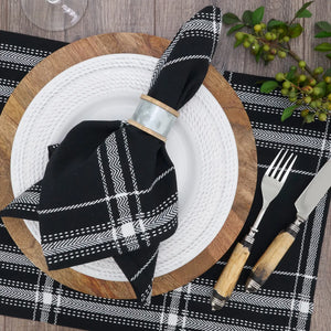 Black Plaid Napkin