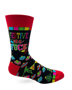 Festive As Fuck Men's Socks
