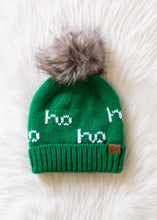 Load image into Gallery viewer, Green &amp; White HOHOHO Hat
