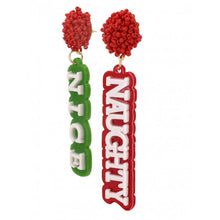 Load image into Gallery viewer, "NAUGHTY NICE" POST EARRINGS
