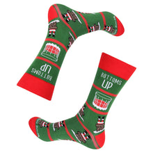 Load image into Gallery viewer, Bottoms Up Bourbon Christmas Socks

