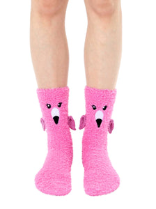 Fuzzy Flamingo Socks/Slippers