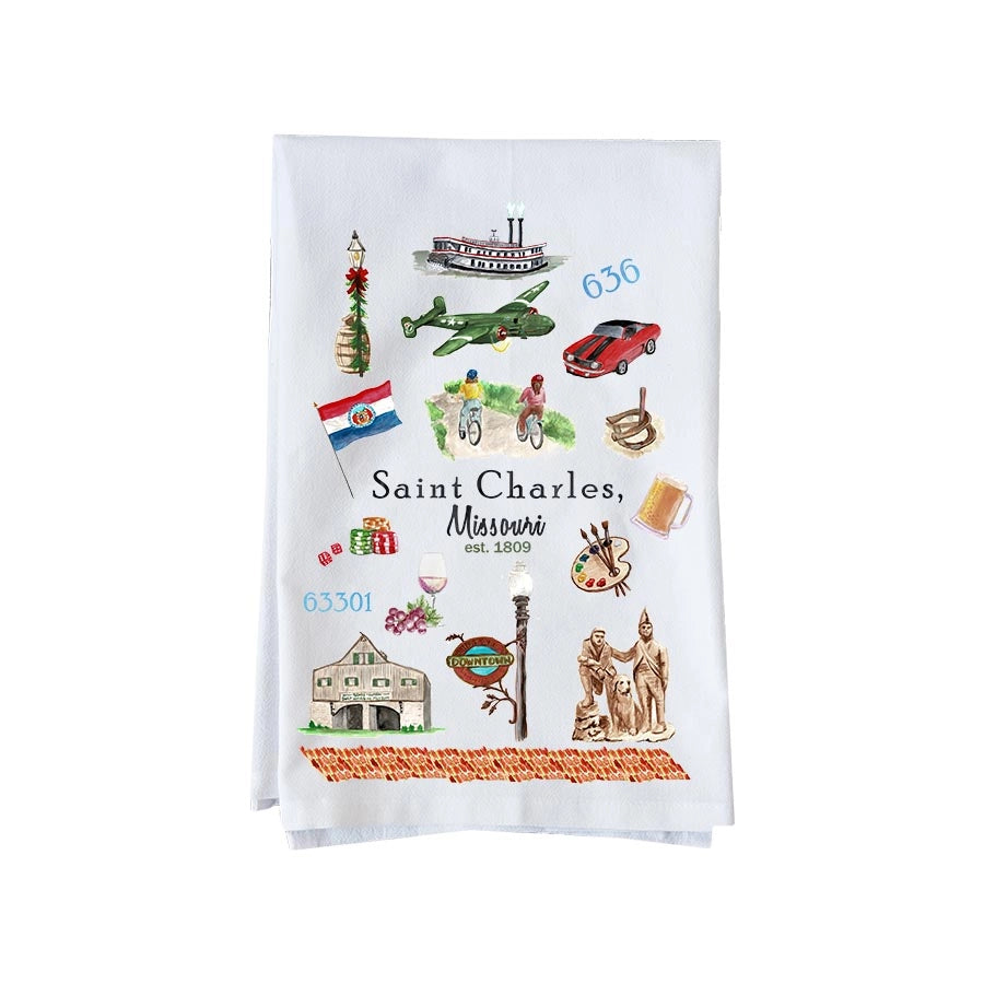 Saint Charles Missouri Collage Towel