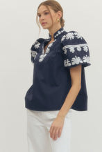 Load image into Gallery viewer, Catcha Latter Top Navy
