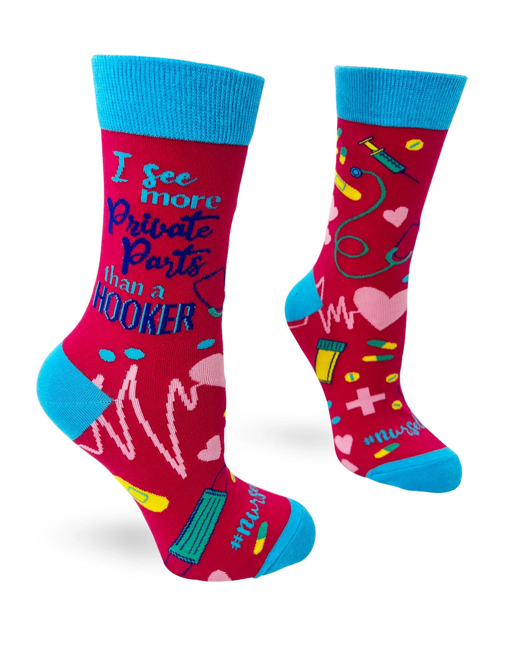 Private Parts Nurse Woman's Socks