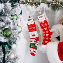 Load image into Gallery viewer, Snow is Falling And Bourbon Is Calling Red/Green/White Socks
