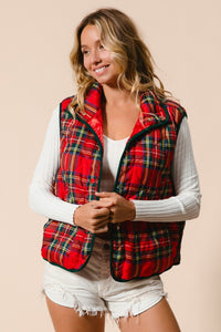 Christmas Plaid Vest